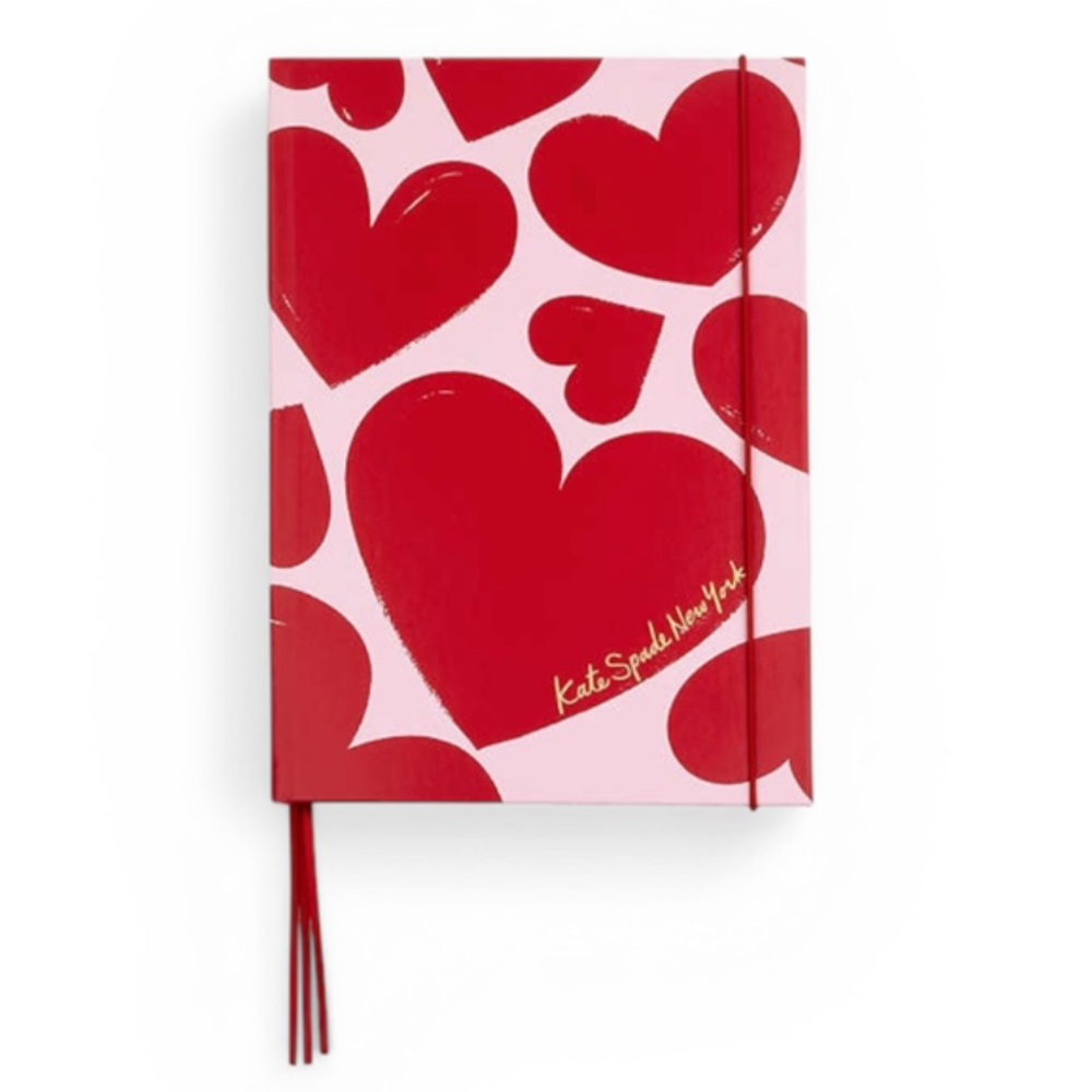 Kate Spade New York Sweet Hearts Take Note Extra Large Notebook in Blush